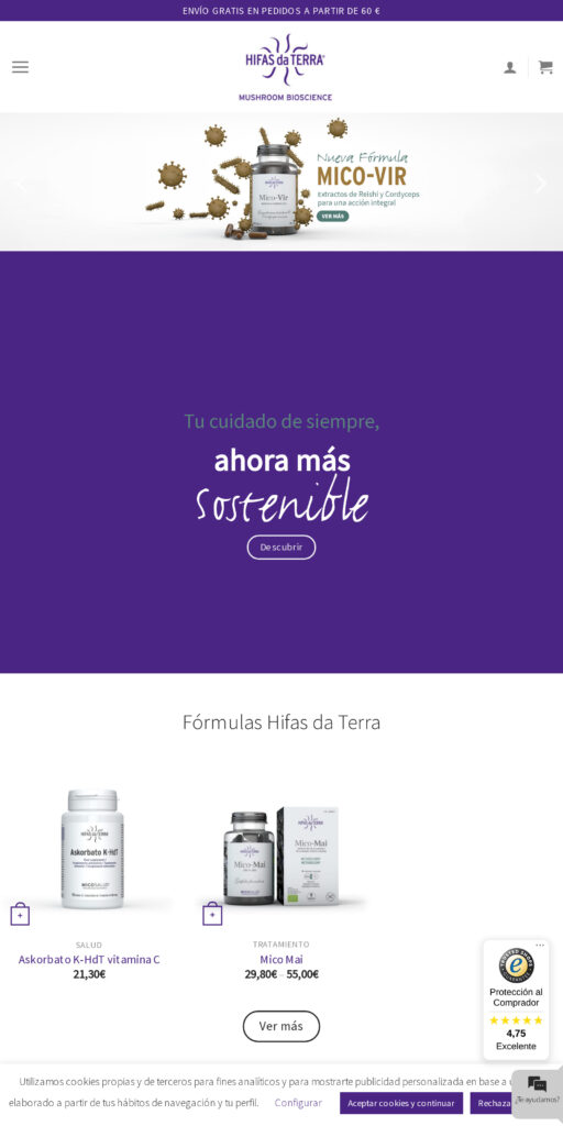 Captura de la portada de hifasdaterra.com