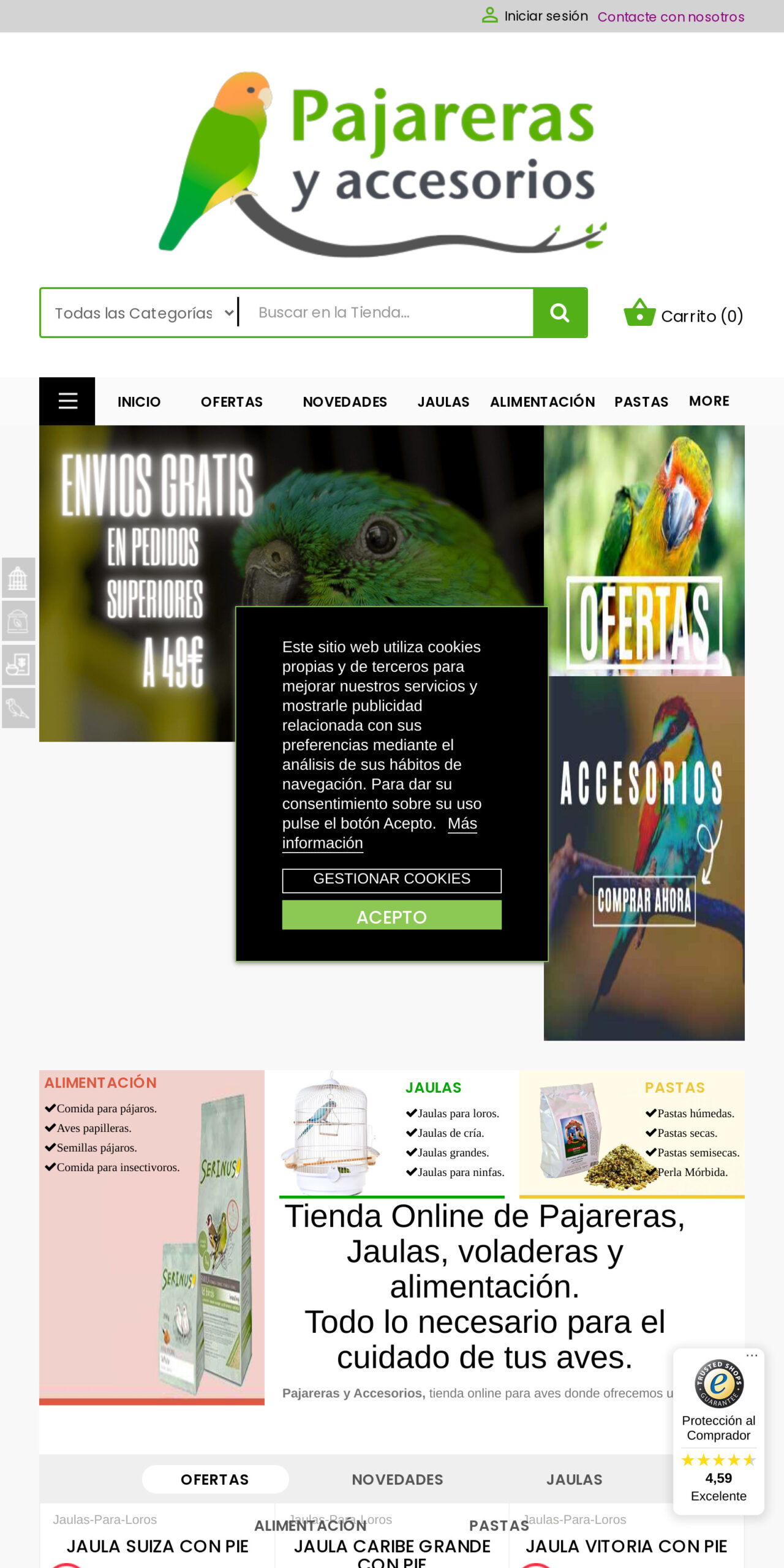 pajarerasyaccesorios.com