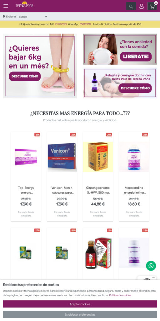 Captura de la portada de saludteresapons.com