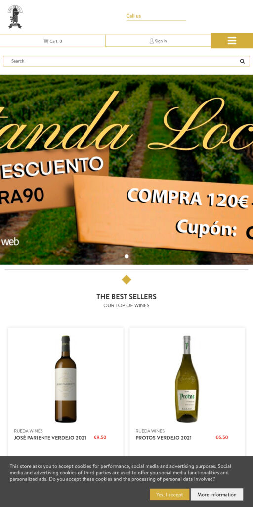 Captura de la portada de vinoscutanda.com