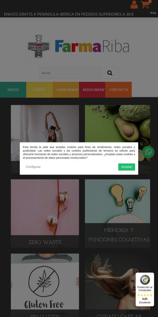 Captura de la portada de farmariba.com