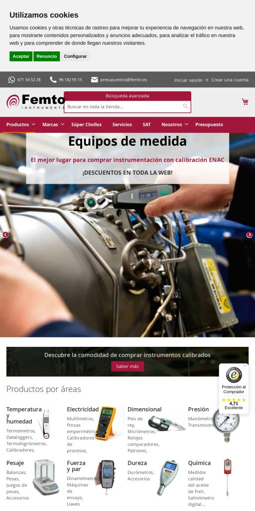 Captura de la portada de femto.es