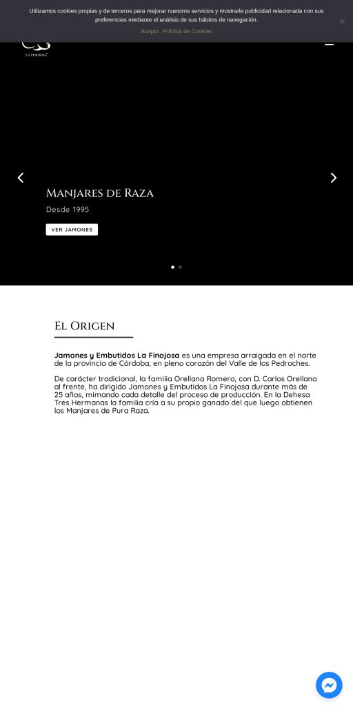 Captura de la portada de finojosa.com
