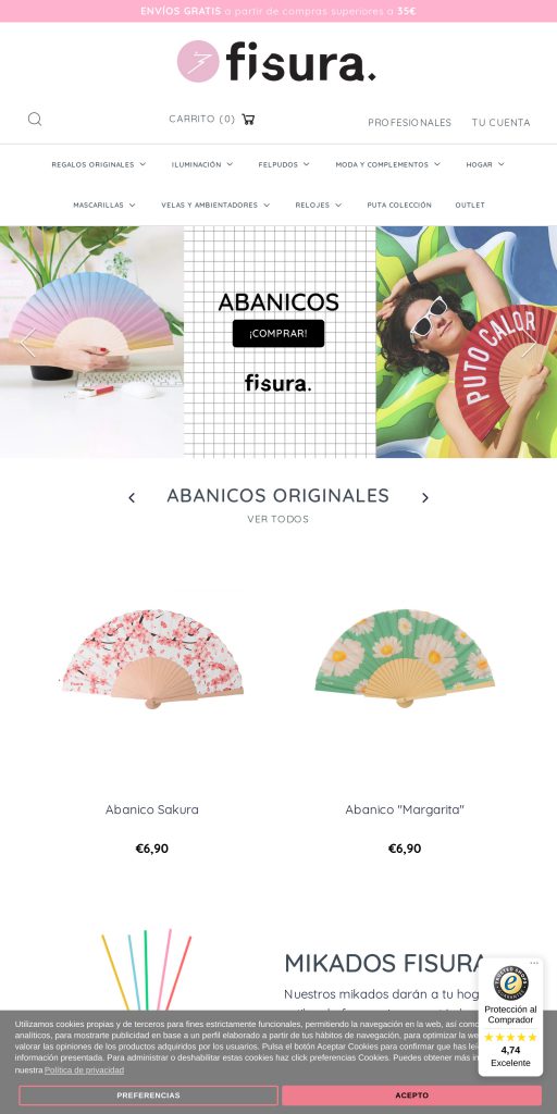 Captura de la portada de fisura.com