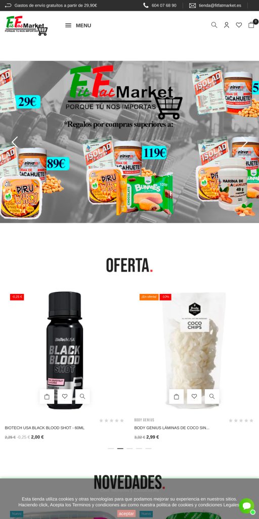 Captura de la portada de fitfatmarket.es