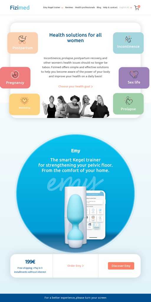 Captura de la portada de fizimed.com