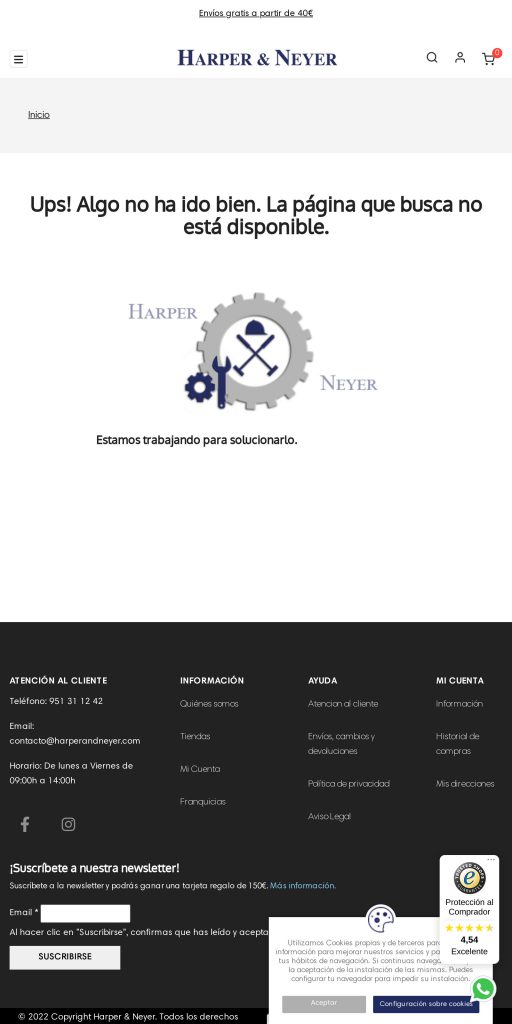 Captura de la portada de harperandneyer.com
