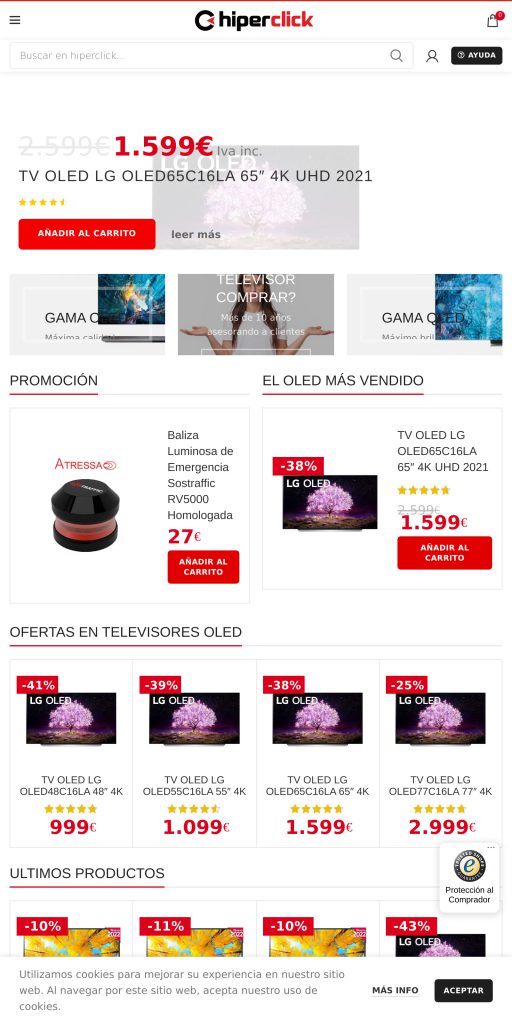 Captura de la portada de hiperclick.com
