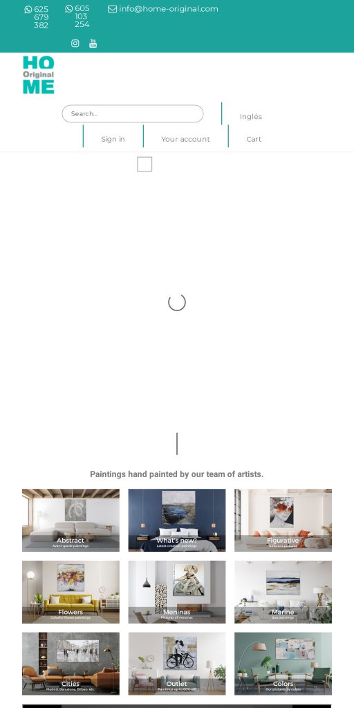 Captura de la portada de home-original.com
