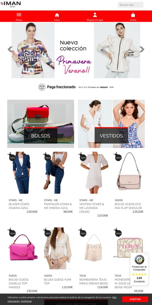 Captura de la portada de imanmoda.com