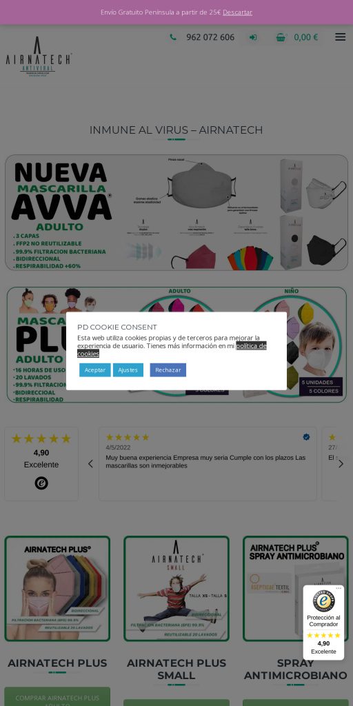 Captura de la portada de inmunealvirus.com