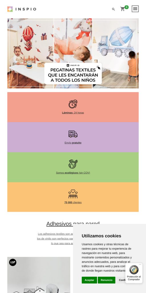Captura de la portada de inspio.es