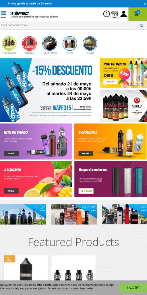 Captura de la portada de ivapeo.com
