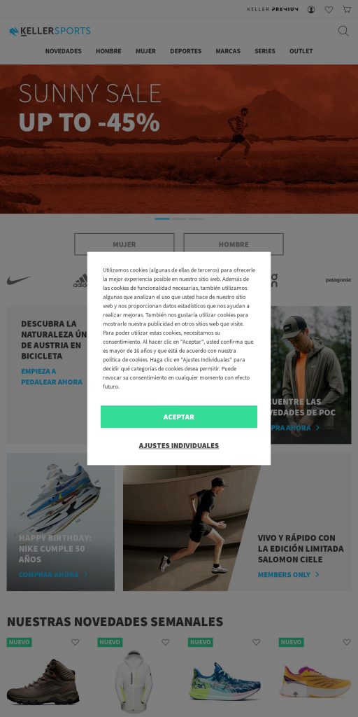 Captura de la portada de runningxpert.es