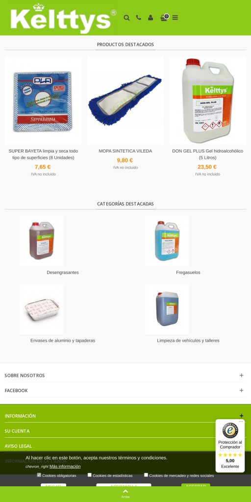 Captura de la portada de kelttys.com