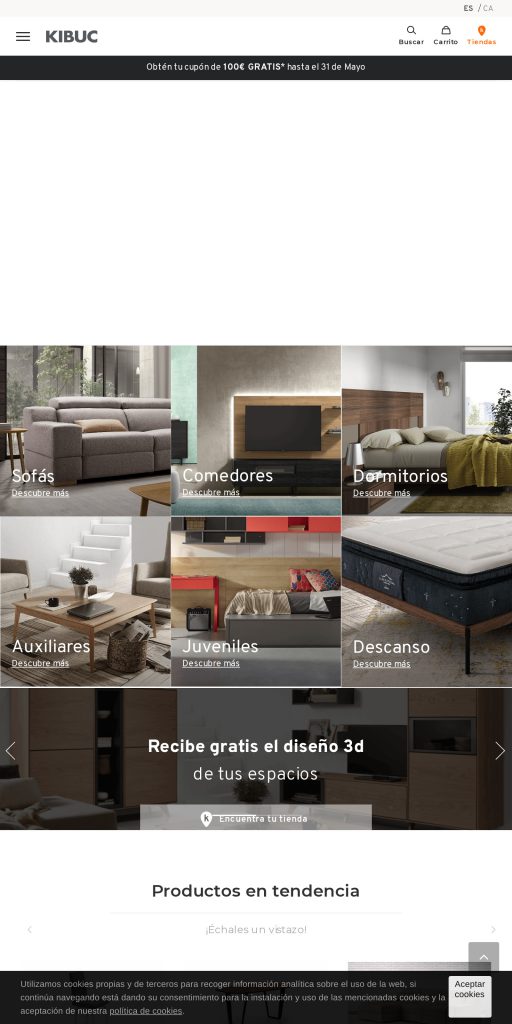 Captura de la portada de kibuc.com
