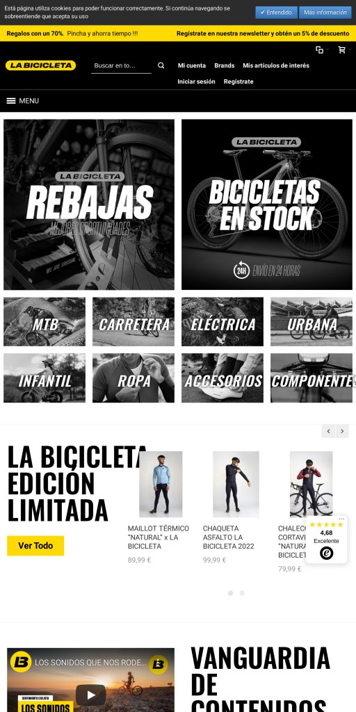 Captura de la portada de labicicleta.com
