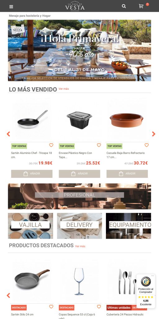 Captura de la portada de lacasadevesta.com