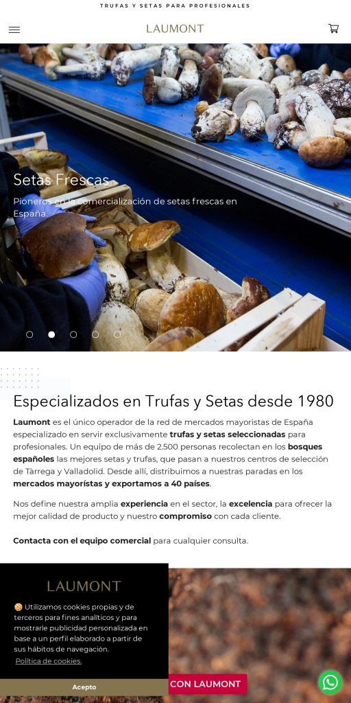 Captura de la portada de laumont.es