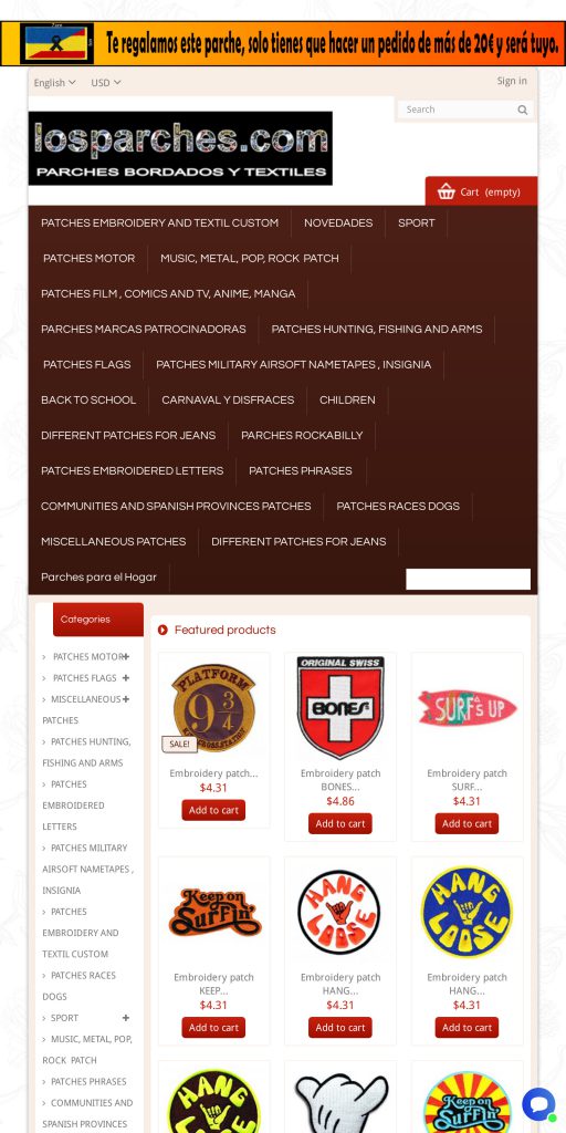 Captura de la portada de losparches.com