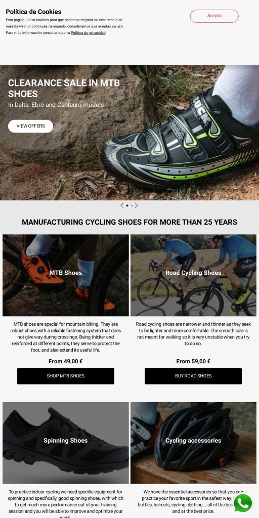 Captura de la portada de luck-bike.es