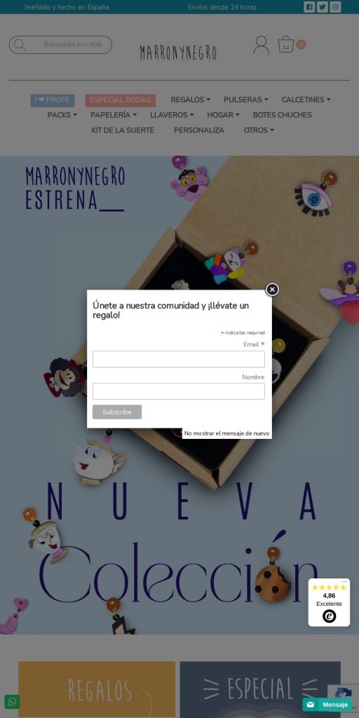Captura de la portada de marronynegro.com