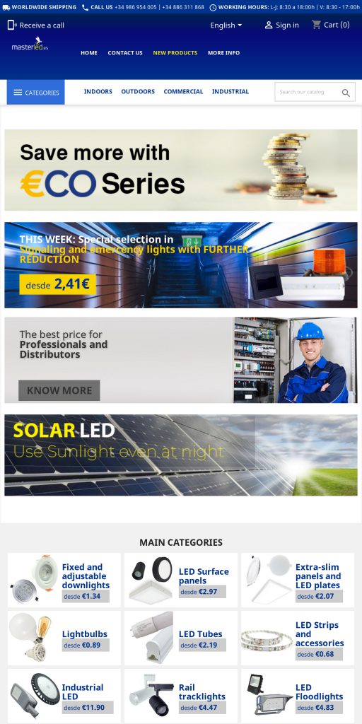 Captura de la portada de ledalmacen.com