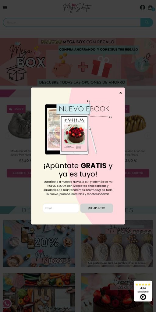 Captura de la portada de tiendadereposteria.com