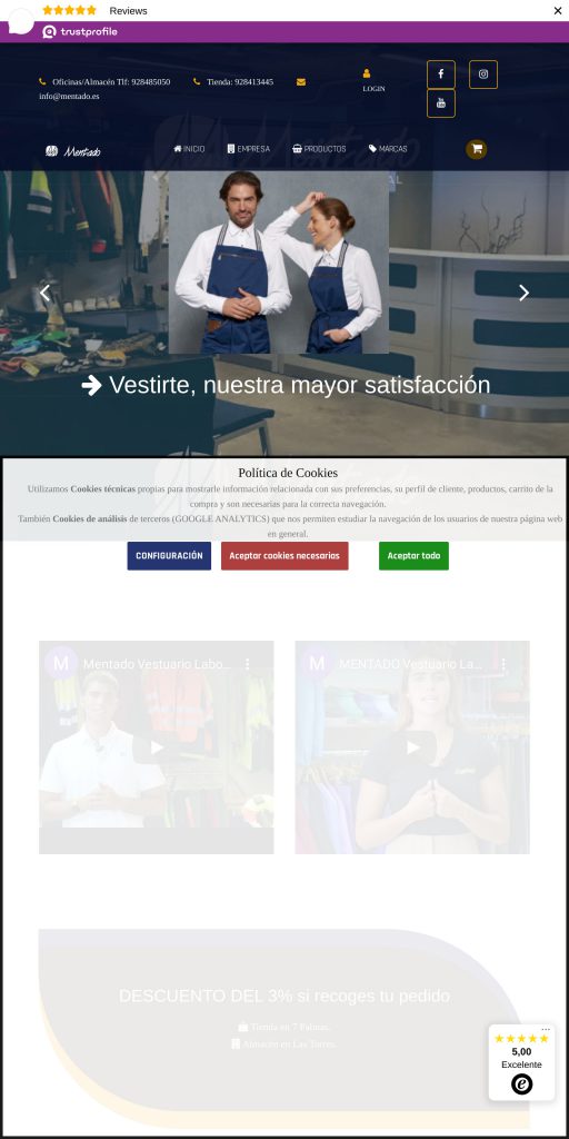 Captura de la portada de mentado.es
