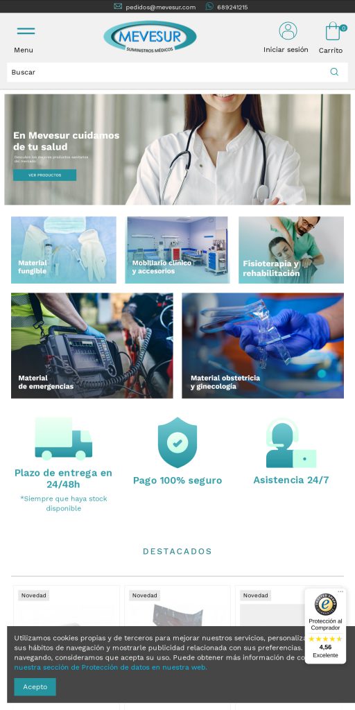 Captura de la portada de mevesur.com