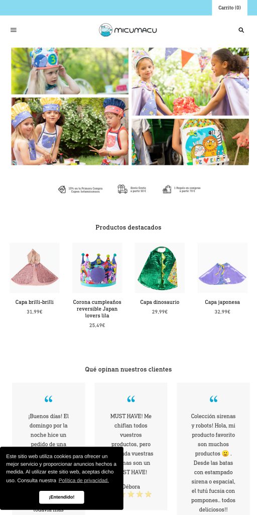 Captura de la portada de micumacu.com