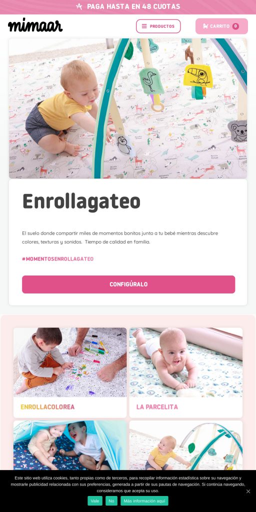 Captura de la portada de mimaarhandmade.com