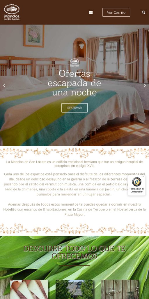 Captura de la portada de moncloadesanlazaro.com