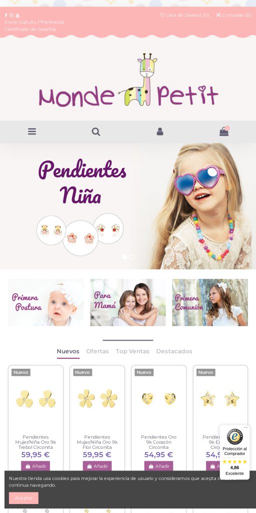 Captura de la portada de mondepetit.com