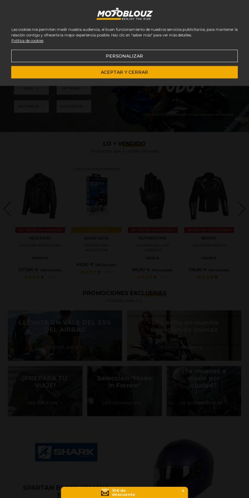 Captura de la portada de motoblouz.es