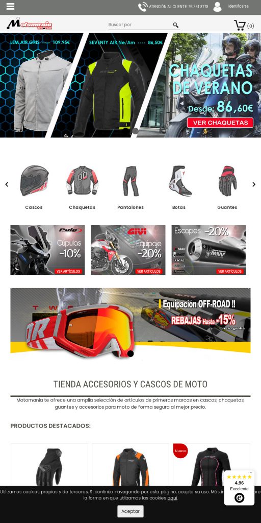 Captura de la portada de motomaniabcn.com