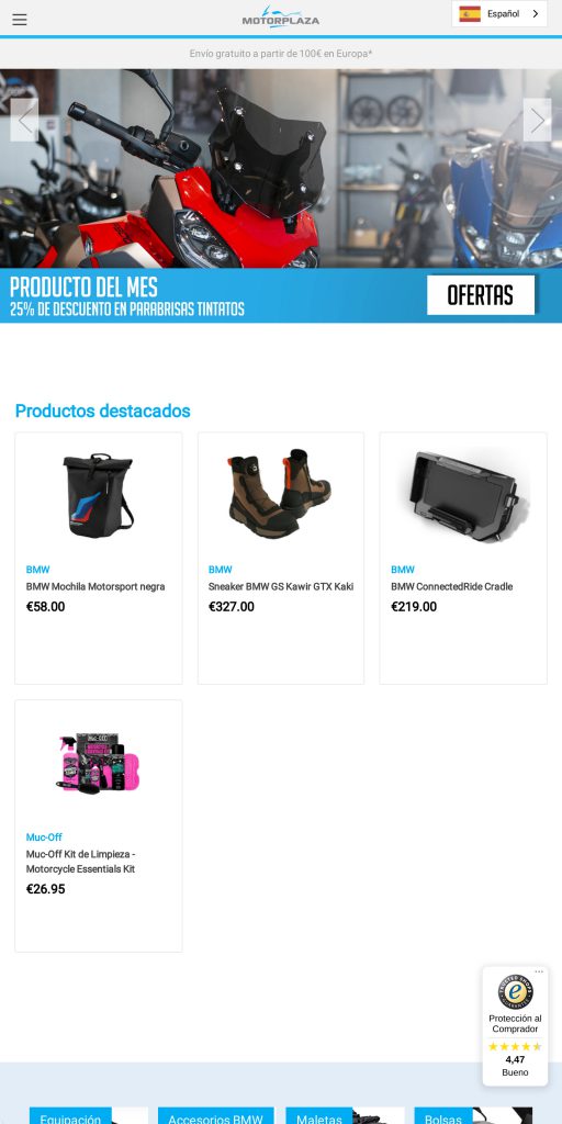 Captura de la portada de motorplaza.es
