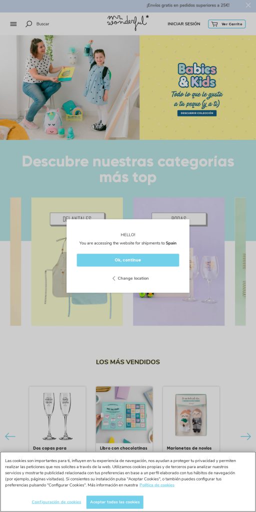 Captura de la portada de mrwonderful.com