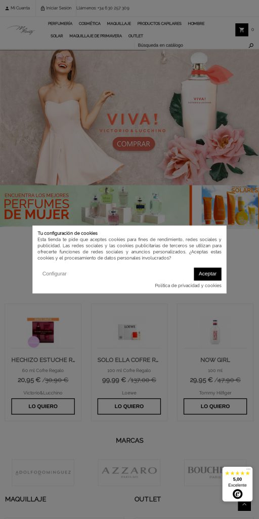 Captura de la portada de msbeauty.es