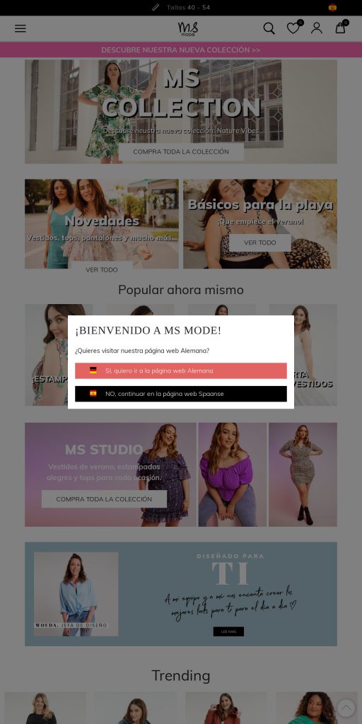 Captura de la portada de msmode.es