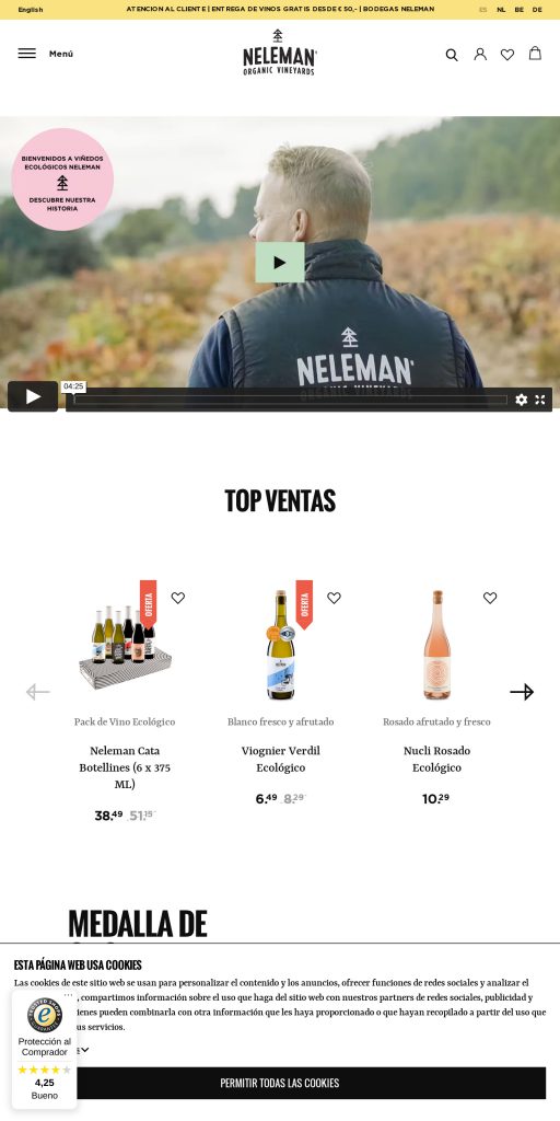 Captura de la portada de neleman.es