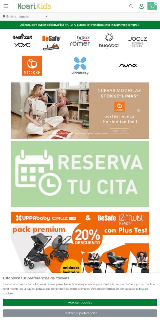 Captura de la portada de noarikids.com