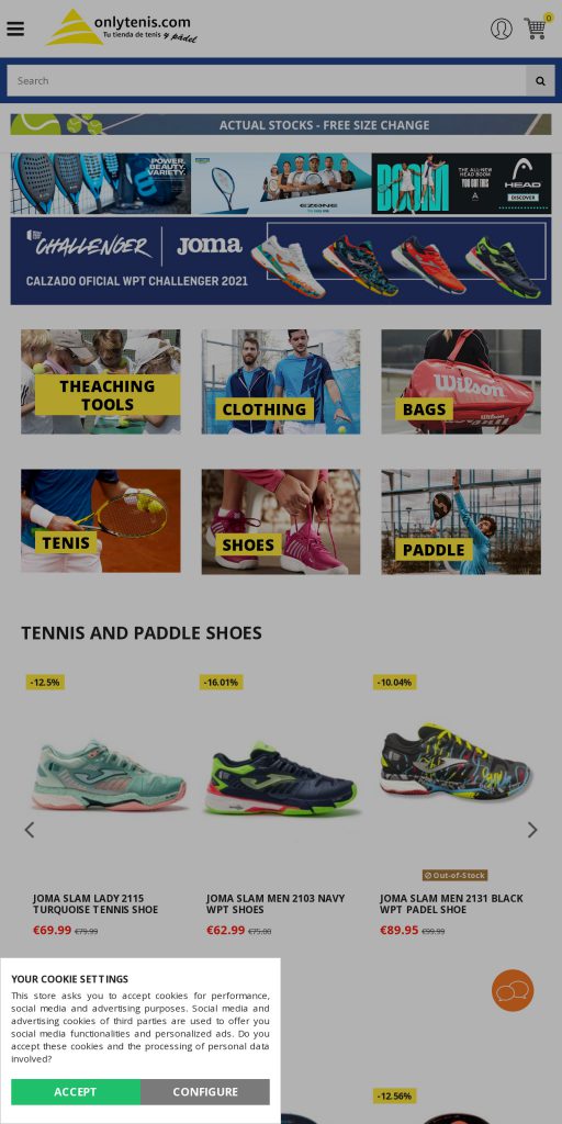 Captura de la portada de onlytenis.com
