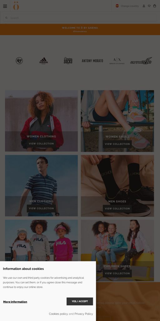 Captura de la portada de osabina.com