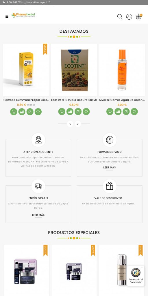 Captura de la portada de pharmaherbal.es