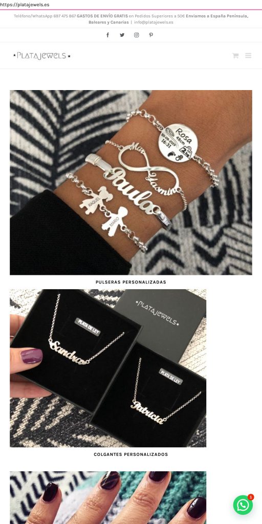Captura de la portada de platajewels.es