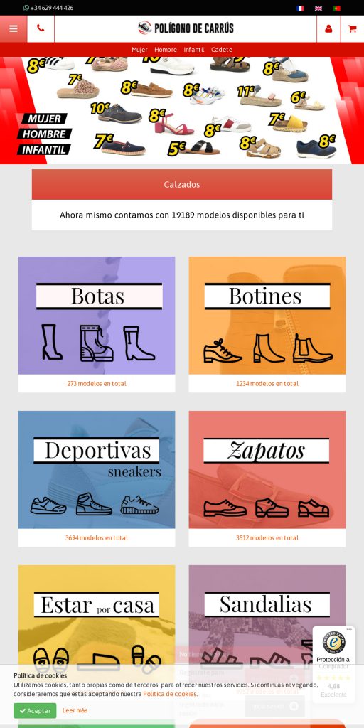Captura de la portada de poligonodecarrus.com