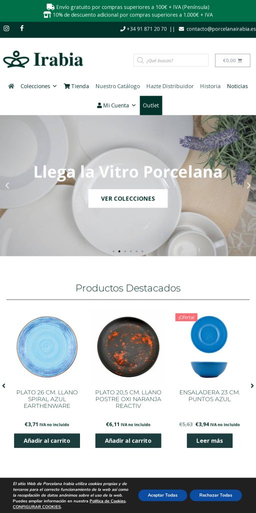 Captura de la portada de porcelanairabia.es