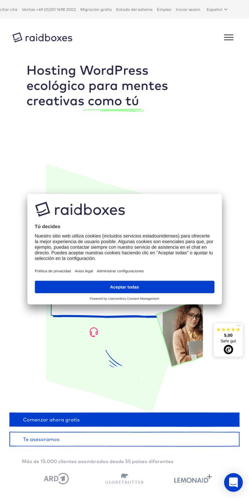 Captura de la portada de raidboxes.es