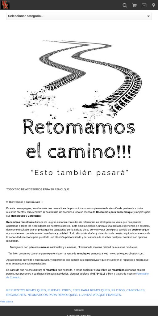 Captura de la portada de recambiosremolques.com
